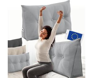 ELONEO Coussin de Dossier 100 cm de Large, Coussin en Coin adapté pour lit et canapé
