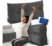 ELONEO Coussin de Dossier 120 cm de Large, Coussin en Coin adapté pour lit et canapé