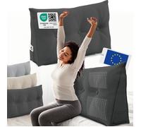 ELONEO Coussin de Dossier 100 cm de Large, Coussin en Coin adapté pour lit et canapé