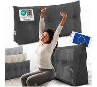 ELONEO Coussin de Dossier 120 cm de Large, Coussin en Coin adapté pour lit et canapé
