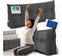 ELONEO Coussin de Dossier 140 cm de Large, Coussin en Coin adapté pour lit et canapé