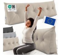 ELONEO Coussin de Dossier 180 cm de Large, Coussin en Coin adapté pour lit et canapé