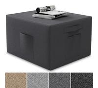 ELONEO Housse de Matelas Pliable - 75x195x15 cm, Housse de Protection pour Matelas d’Appoint avec Poches Latérales, Lavable, Design Moderne, Siège, Pouf, Fauteuil Ottoman, Lit d’Invité Anthracite