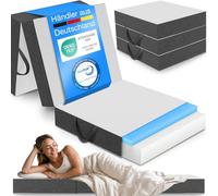 ELONEO Matelas Pliable 1 Personne, Matelas Mousse Premium Visco, 90x200 cm, Épaisseur : 15 cm, Lit de Voyage Enfant et Adulte, Lit d’appoint pour Adulte et Enfant, Housse Lavable