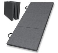 ELONEO Matelas pliable 75x200 cm, ép. 8 cm, lit d’appoint ou de voyage, pliable en cube lombaire, housse amovible et lavable