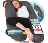 ELONEO Nouveau Coussin de Sommeil latéral avec Housse | Coussin de Grossesse XXL | Pregnancy Pillow, Anthracite
