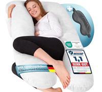 ELONEO Nouveau Coussin de Sommeil latéral avec Housse | Coussin de Grossesse XXL | Pregnancy Pillow, Blanc