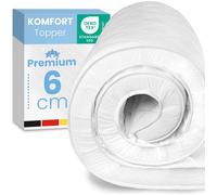 ELONEO Surmatelas 140x200 cm, 6 cm, mousse à mémoire de forme respirante - confort optimal pour lits simples et doubles