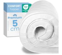 ELONEO Surmatelas 80x190 cm, 6 cm, mousse à mémoire de forme respirante - confort optimal pour lits simples et doubles