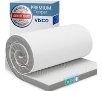 ELONEO Surmatelas à mémoire de Forme 200x200 cm, surmatelas avec Effet mémoire de Forme, 5 cm de Hauteur, surmatelas pour lit et lit boxspring avec Housse en Mesh Respirant et Sangles d’Angle