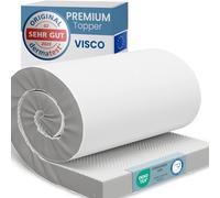 ELONEO Surmatelas à mémoire de Forme 200x200 cm, surmatelas avec Effet mémoire de Forme, 8 cm de Hauteur, surmatelas pour lit et lit boxspring avec Housse en Mesh Respirant et Sangles d’Angle