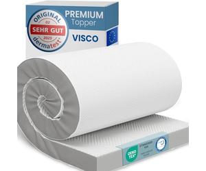 ELONEO Surmatelas à mémoire de Forme 80x190 cm, surmatelas avec Effet mémoire de Forme, 8 cm de Hauteur, surmatelas pour lit et lit boxspring avec Housse en Mesh Respirant et Sangles d’Angle