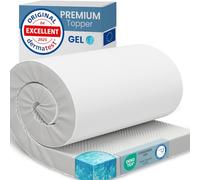 ELONEO Surmatelas Gel 80x200x 8cm, Mousse à mémoire de forme gel de 5 cm, housse respirante en maille 3D avec élastiques aux coins
