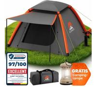 ELONEO Tente Gonflable avec Auvent & Pompe à Air - Tente de Camping Imperméable, Ultra-Légère, Tente Glamping avec Lampe LED Offerte