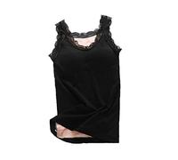 Elonglin Femme Débardeur en Velours Camisole Thermique Polaire Doublé Chaud sous-vêtements Thermiques Hauts Thermiques sans Manche 85-1 Black