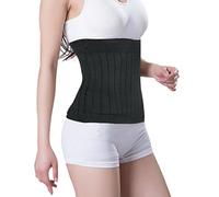 Elonglin Unisexe Protection Ceinture Lombaire Élastique Ceinture de Soutien Lombaire Ceinture de Reins Abdominal Garder Chaud Soulager Douleur Rhumatisme Protège Lombes en Laine de Cachemire Noir