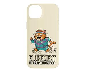 Elopement Planificateur de Mariage rétro années 80 Motif Chat paniqué Coque pour iPhone 14 Plus