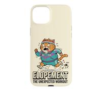 Elopement Planificateur de Mariage rétro années 80 Motif Chat paniqué Coque pour iPhone 15 Plus