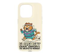 Elopement Planificateur de Mariage rétro années 80 Motif Chat paniqué Coque pour iPhone 15 Pro