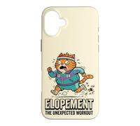 Elopement Planificateur de Mariage rétro années 80 Motif Chat paniqué Coque pour iPhone 16 Plus