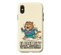 Elopement Planificateur de Mariage rétro années 80 Motif Chat paniqué Coque pour iPhone X/XS