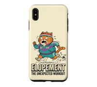 Elopement Planificateur de Mariage rétro années 80 Motif Chat paniqué Coque pour iPhone XS Max