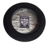 Elosegui Béret basque 1858 noir 100 % laine mérinos avec peignoir, Noir , 62