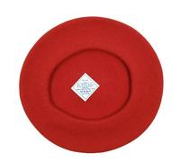 Elosegui Béret basque de base noir 100% laine mérinos sans badana et sans doublure (12,5, rouge), rouge, Taille Unique