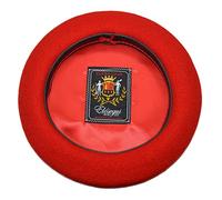 Elosegui Béret basque super luxe avec badana 100 % laine mérinos imperméabilisée, rouge, 60