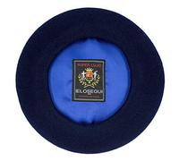 Elosegui Béret basque super luxe sans badana 100 % laine mérinos imperméable (14, taille unique, bleu), bleu