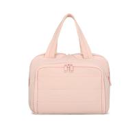 Elouva Toiletry Bag, Elouva Large Capacity Travel Cosmetic Bag for Women, 4-in-1 Multifunctional Lightweight Makeup Bags with Handle, Portable Waterproof Open Flat Organizer Bags (Pink)