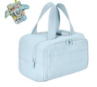 Elouva Toiletry Bag - Elouva Travel Makeup Bag - 4-in-1 Multi-Functional Lightweight Makeup Bags for Women with Handle for Accessories, Essentials, Toiletries (Blue)