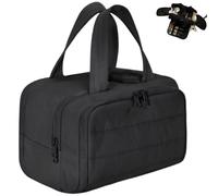 Elouva Toiletry Bag - Elouva Travel Makeup Bag - 4-in-1 Multi-Functional Lightweight Makeup Bags for Women with Handle for Accessories, Essentials, Toiletries (Black)