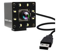 ELP 120fps Caméra USB 4K Webcam USB autofocus 12 MP avec Objectif de Vision Nocturne Couleur à 100 degrés Caméra Lightburn Compatible UVC Plug and Play pour Windows Linux Mac OS Jetson Nano PC Camera