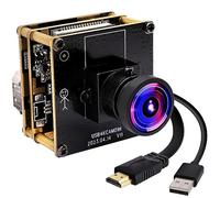 ELP 4K USB Kamera HDMI Webcam mit IMX415 Sensor,Weitwinkel 120 Grad Objektiv Ohne Verzerrung USB Kameramodul Unterstützung H.265, 2X Digitale Webcam für Windows Linux Android Mac OS