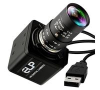 ELP Caméra USB 16 mégapixels haute résolution 5K USB avec monture CS 5-50 mm Objectif Varifocus manuel Gros plan OpenCV Caméra pilote gratuit pour Windows Linux Laptop Jetson Nano
