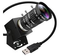 ELP Caméra USB 4K 1080P@120fps Webcam haute vitesse avec monture CS 5-50 mm Télézoom manuel 10 x Objectif gros plan 12 MP