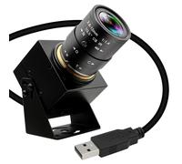 ELP Caméra USB 4K zoom optique 4x avec objectif manuel variable 2,8-12 mm 2160P Ultra HD gros plan IMX415 Capteur Lightburn Industrial pour ordinateur portable Raspberry Pi Jetson Nano
