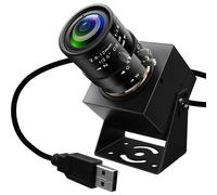 ELP Caméra USB 5 mégapixels CS Mount Mise au Point Manuelle avec téléobjectif Optique 2,8-12 mm 4X 1944P 30 fps Capteur de Couleur Caméra Industrielle Pilote Gratuit Plug and Play pour Windows Linux