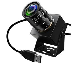 ELP Caméra USB 5 mégapixels CS Mount Mise au Point Manuelle avec téléobjectif Optique 2,8-12 mm 4X 1944P 30 fps Capteur de Couleur Caméra Industrielle Pilote Gratuit Plug and Play pour Windows Linux