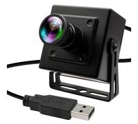 ELP Caméra USB 5 MP, obturateur global, 50 FPS, swing de golf haute vitesse, webcam USB avec objectif couleur grand angle sans distorsion, USB 2.0 Plug and Play pour machines industrielles ralenties