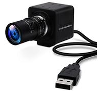 ELP Caméra USB 5 MP Webcam 10 x Mise au point variable 1944P Caméra de surveillance USB UVC CCTV Caméra de gros plan industrielle pour ordinateur pour Mac OS Windows Linux Caméra USB500W05G-MFV (5-50)