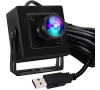 ELP Caméra USB 5MP 50fps Global Shutter avec boîtier pour ordinateur UVC USB2.0 Lightburn caméra pour graveur laser haute vitesse 60fps PC caméra grand angle 100° Web caméra pour streaming en direct