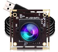 ELP Caméra USB grand angle 16 MP pour ordinateur, objectif fisheye 180 degrés, mini UVC USB2.0 4K, module de caméra Lightburn vidéo, avec câble de 1 m pour ordinateur portable, PC, Raspberry Pi