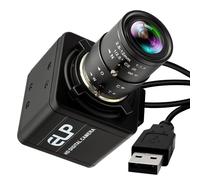 ELP Caméra USB HD 16 MP 2,8-12 mm Zoom Optique Manuel 4 x Objectif de Montage CS Haute résolution pour Lightburn OpenCV en Direct et Microscope USB Plug & Play pour Windows, Linux et Jetson Nano