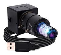 ELP Caméra Web zoom 5 MP, webcam Aptina MI5100 grand angle avec objectif de mise au point variable de 2,8 à 12 mm, webcam USB 2.0 Plug & Play, ordinateur USB 1944P, mini caméra pour Windows, Linux,