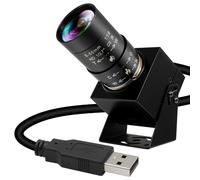ELP Global Shutter Caméra USB 90 fps Haute Vitesse 5-50 mm Zoom 10x Manuel Vario Objectif Close-Up 1200P Goft Swing pour Jetson Nano Laptop Raspberry Pi Mac OS