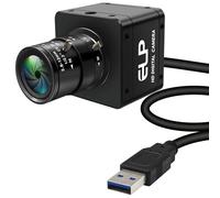 ELP Global Shutter Farbkamera mit USB 3.0, 120/200 FPS Ultrahohe Bildrate, Webcam, 1200P 2,8-12 mm 4-fach manuelles Zoomobjektiv, Plug & Play für Hochgeschwindigkeits-Bewegungsanalyse und 3D-Drucker