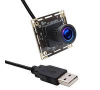 ELP Module de caméra USB 16 MP grand angle 110 degrés sans distorsion Webcam Ultra HD 3496P Caméra USB Plug and Play intégrée dans l'industrie des imprimantes 3D pour Android Windows Mac