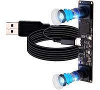 ELP Module de caméra USB à double objectif pour ordinateur - Mini UVC USB 2.0 Lightburn haute vitesse 960p 60 fps laser graveur industrielle caméra PC